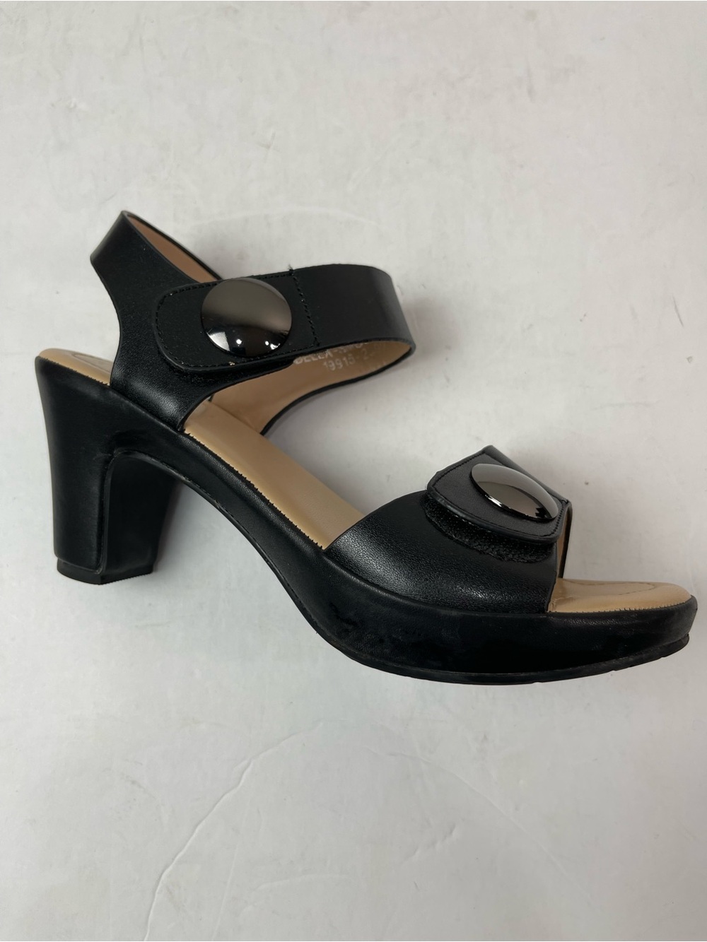 Patrizia By Spring Step Sandals Womens 7 Dade Heeled Ankle Strap Slingback Black